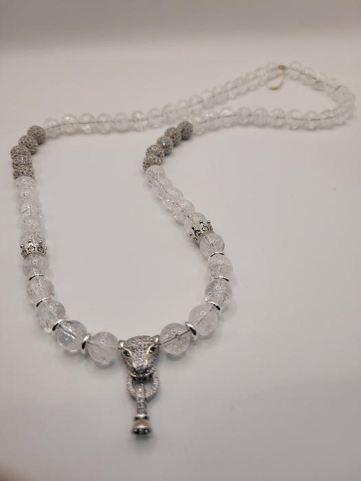 Crackle Panther Necklace