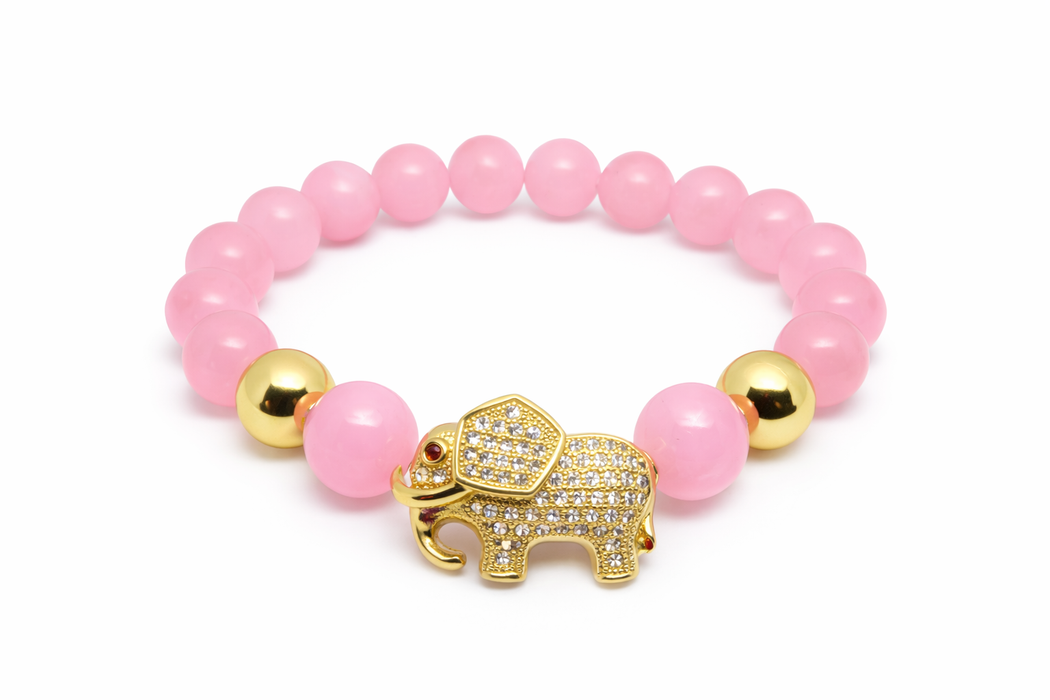 Pink Jade Elephant