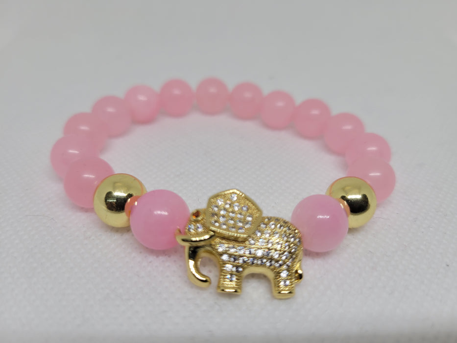 Pink Jade Elephant