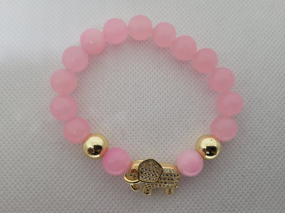 Pink Jade Elephant